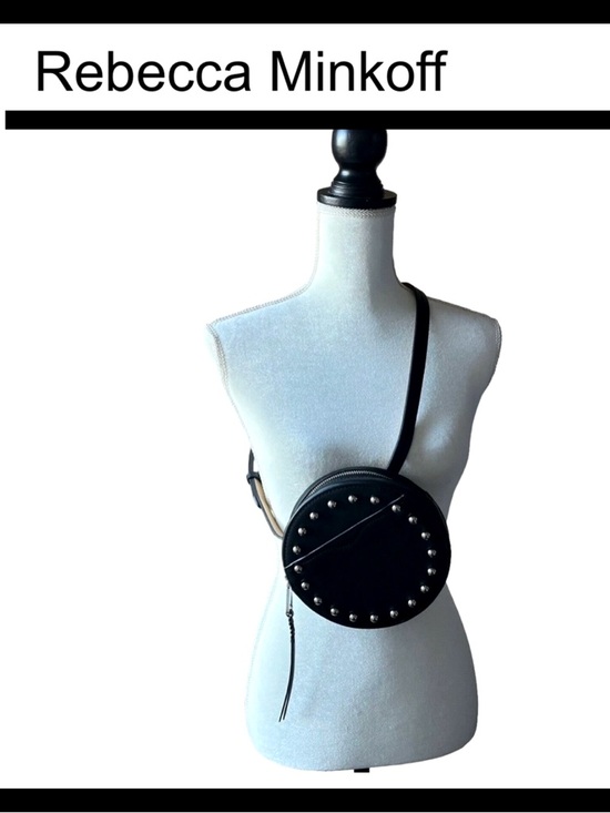 Rebecca Minkoff Handbags - NWOT ~ REBECCA MINKOFF  Black Loki Studded Belt Bag w/front pocket